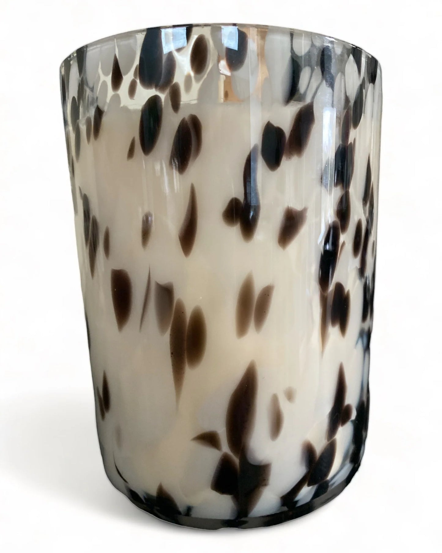 Extra Large Black & White Statement Dapple Candle