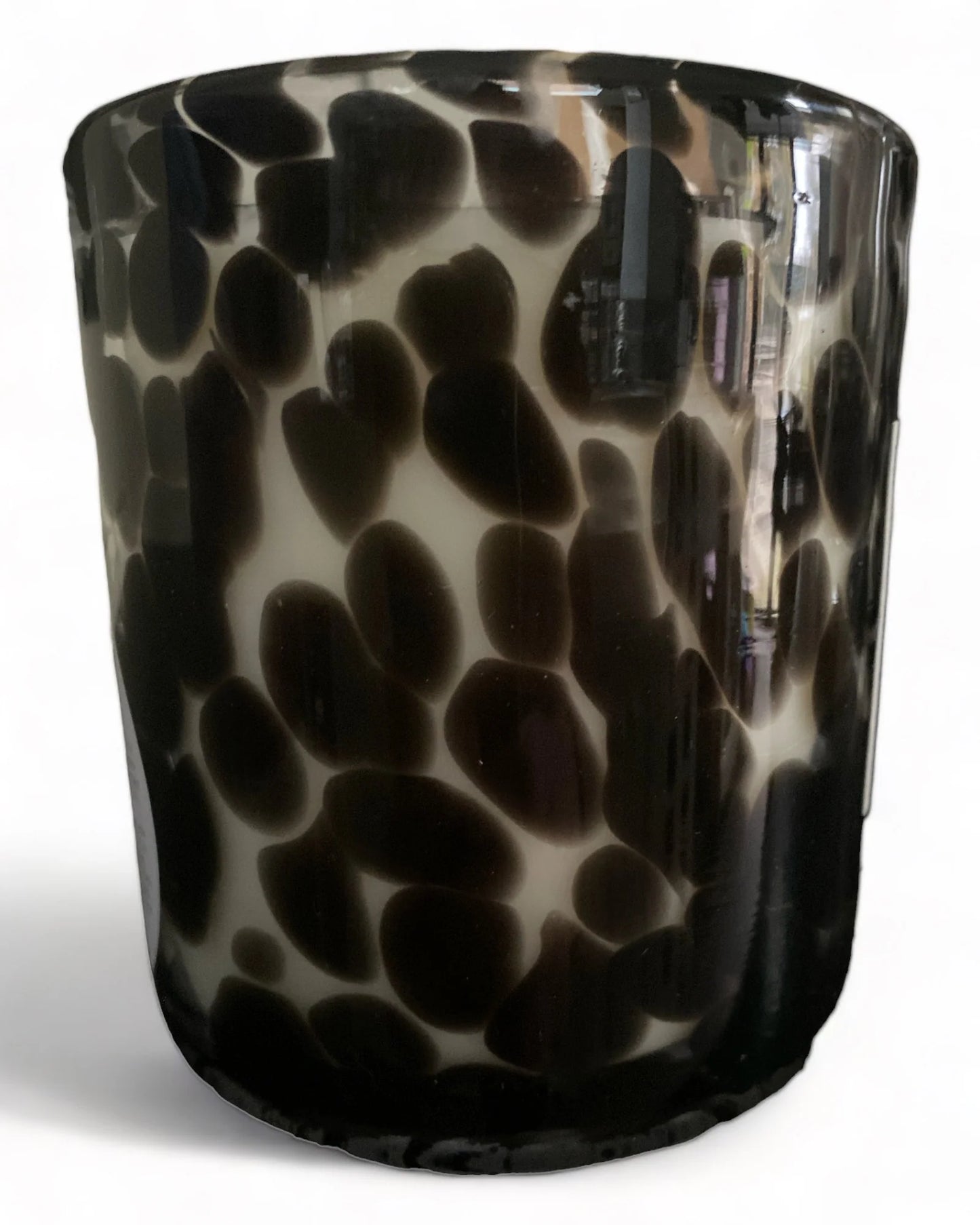 Large Black Dapple Candle