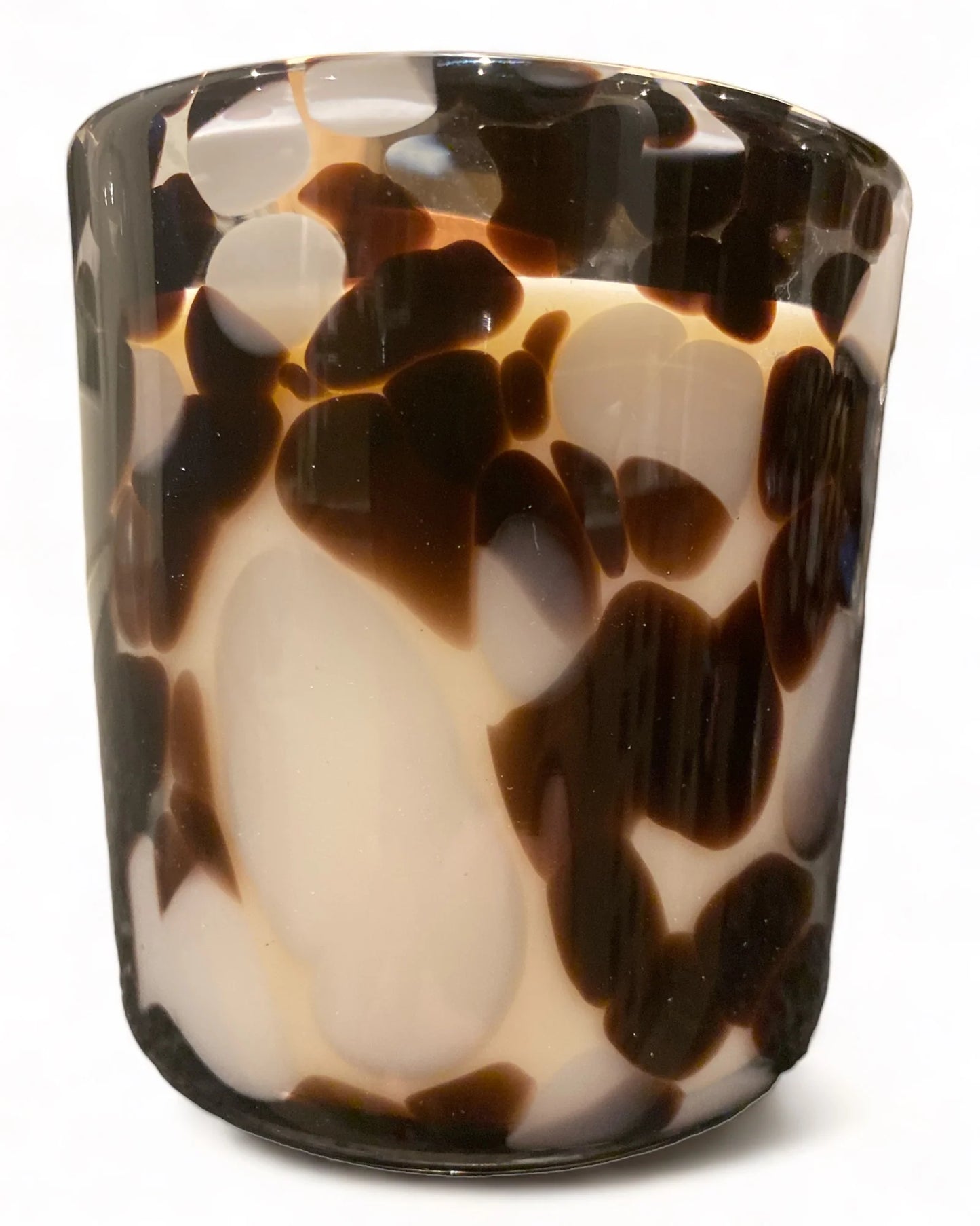 Large Black Dapple Candle