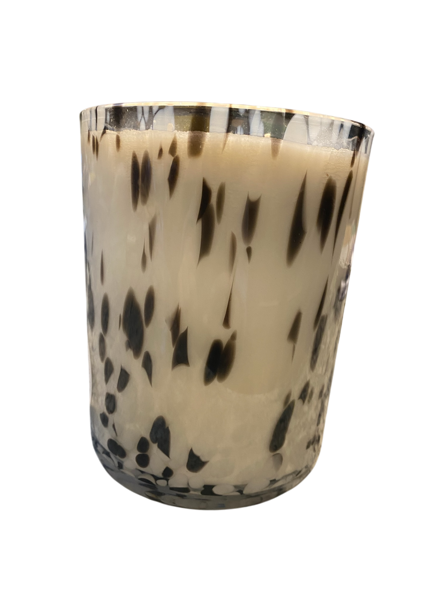 Extra Large Black & White Statement Dapple Candle