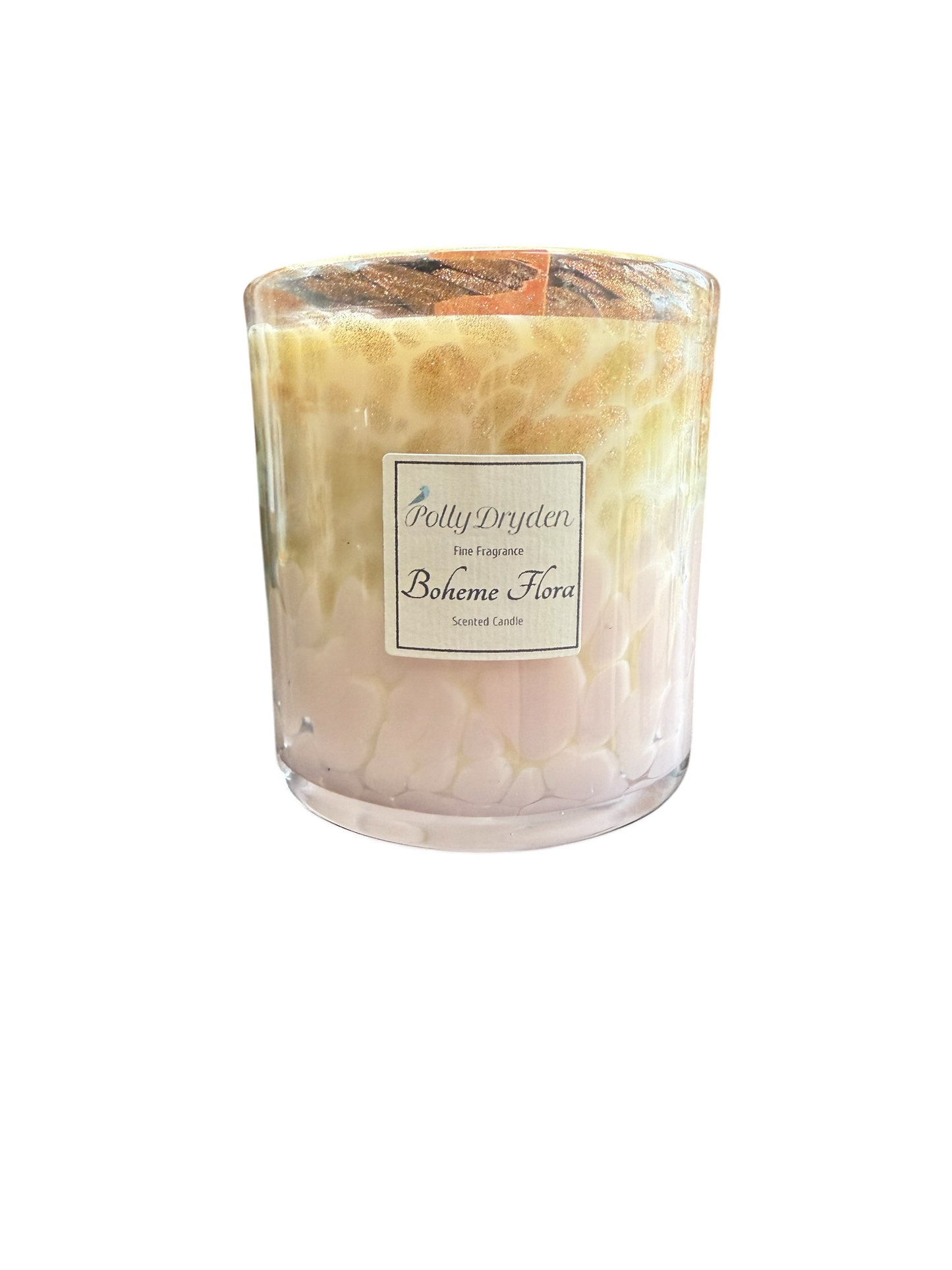 Pink & Gold Dapple Candle
