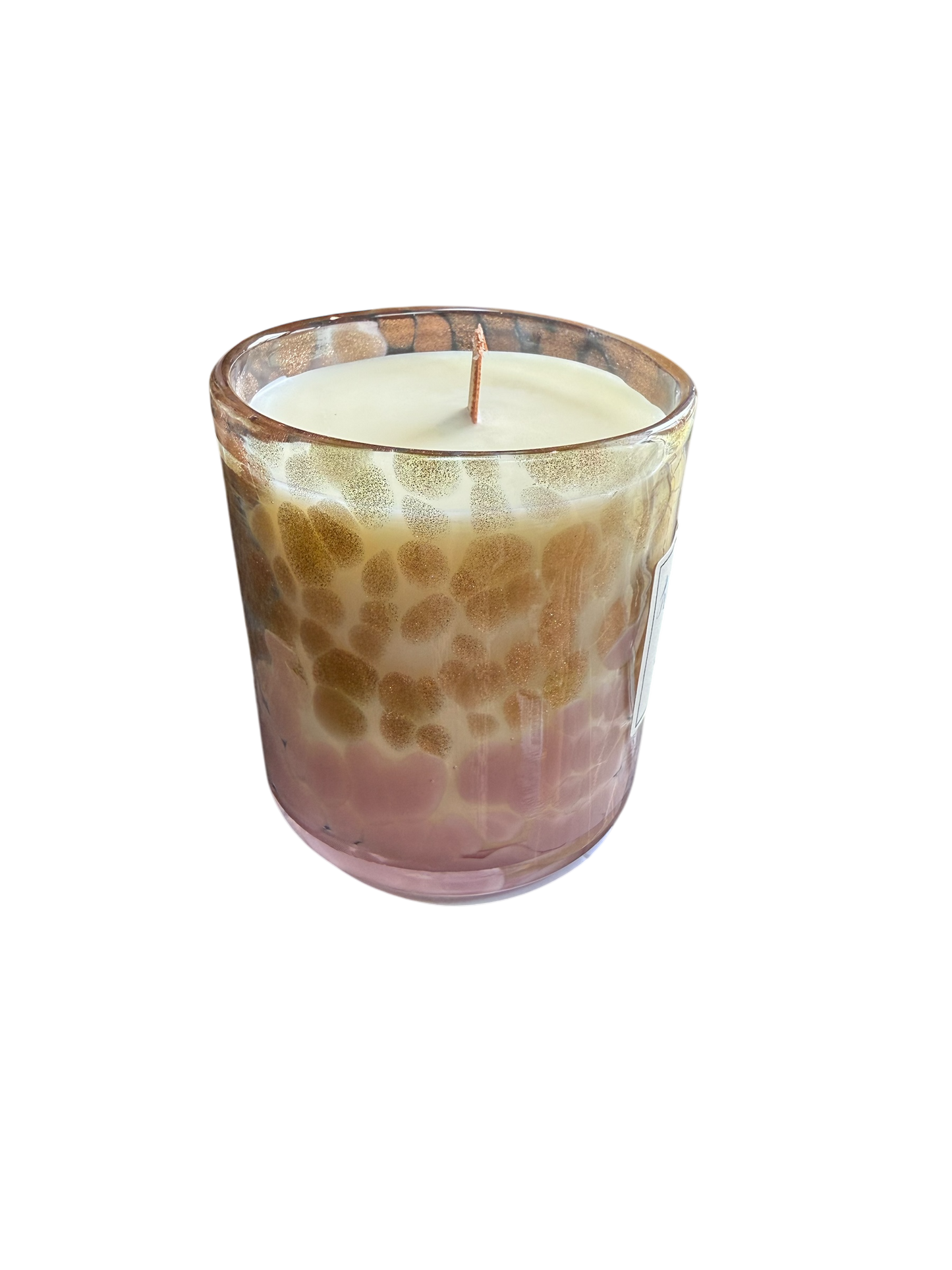 Pink & Gold Dapple Candle