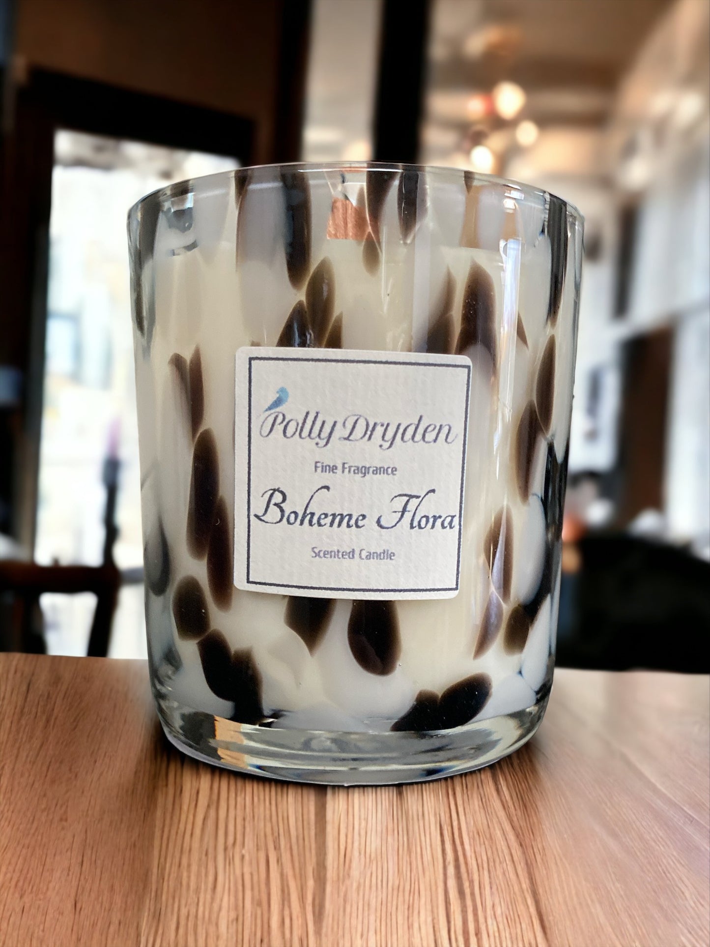Black & White Dapple Candle