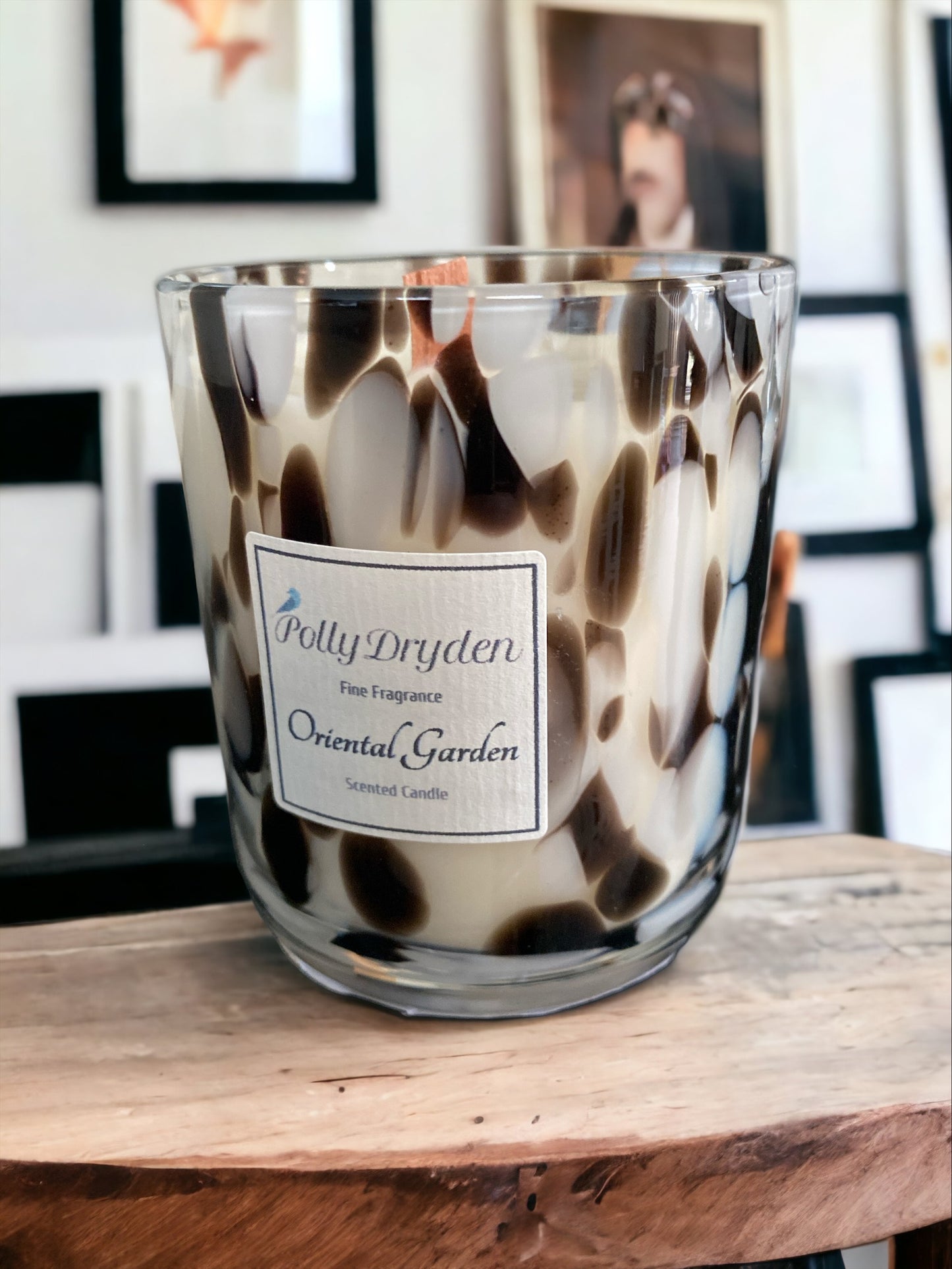 Black & White Dapple Candle
