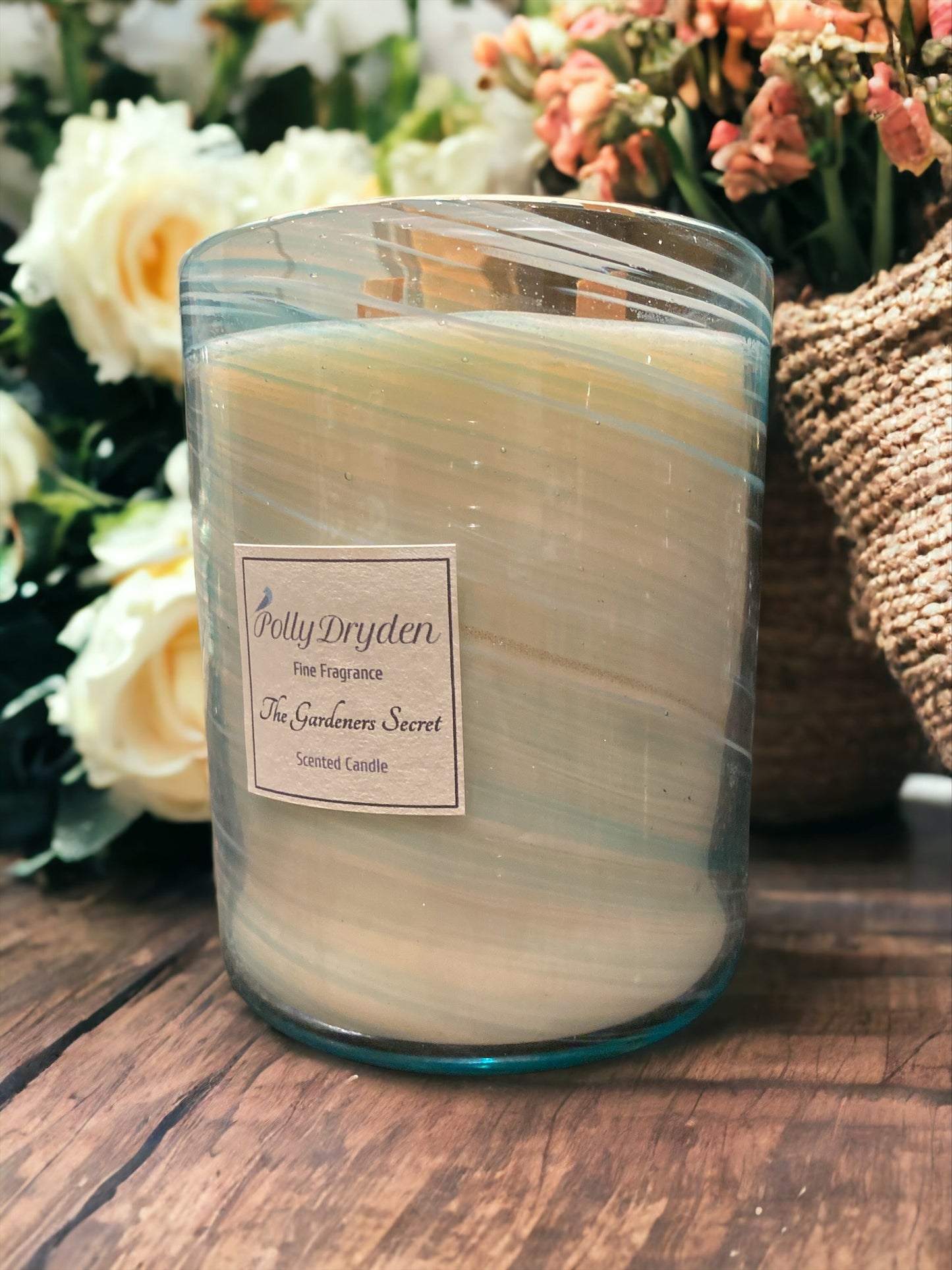 Blue Zebra Candle