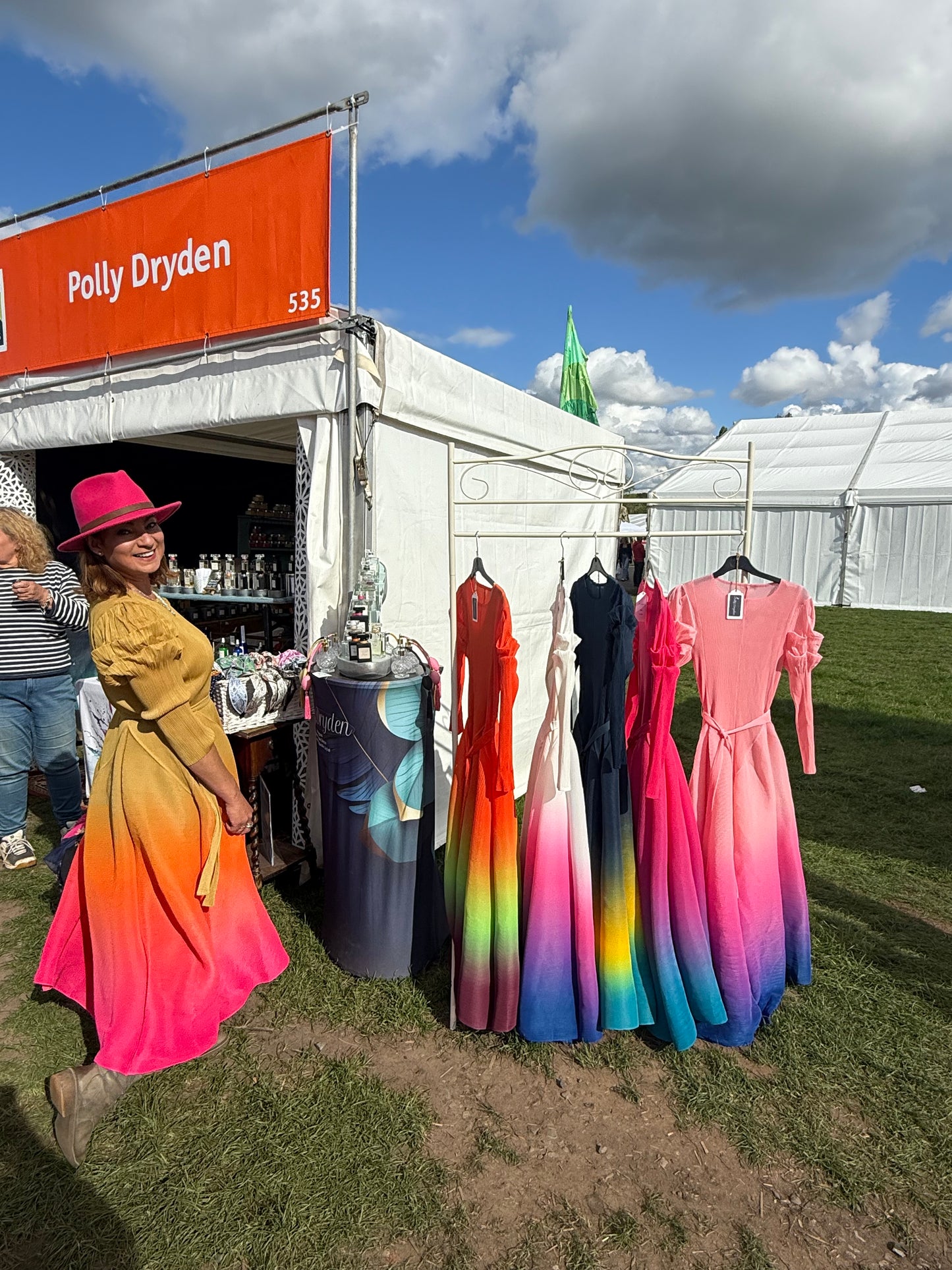 POLLY DRYDEN SPRAY PAINT DRESS - NEW