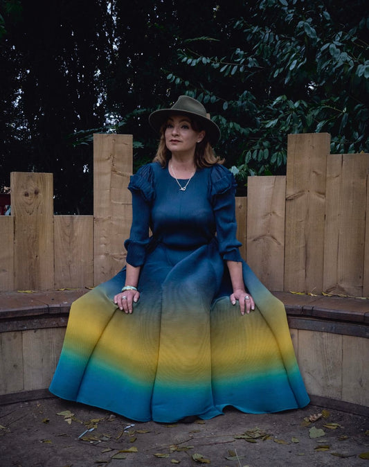 POLLY DRYDEN SPRAY PAINT DRESS - NEW