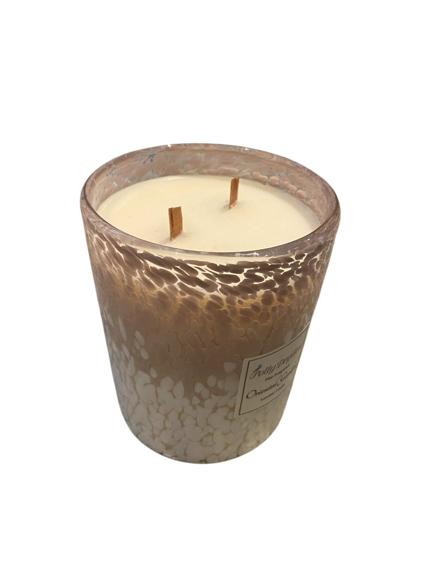 Extra Large Statement Pink & White Dapple Candle