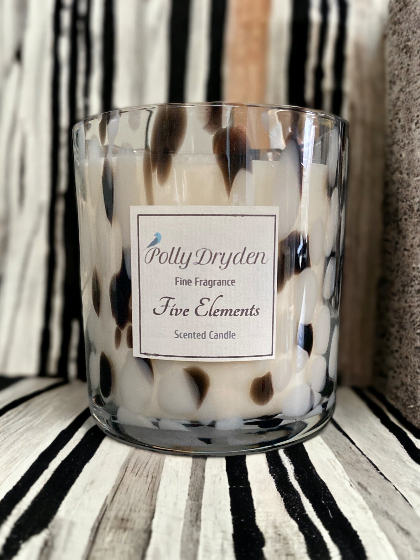 Black & White Dapple Candle