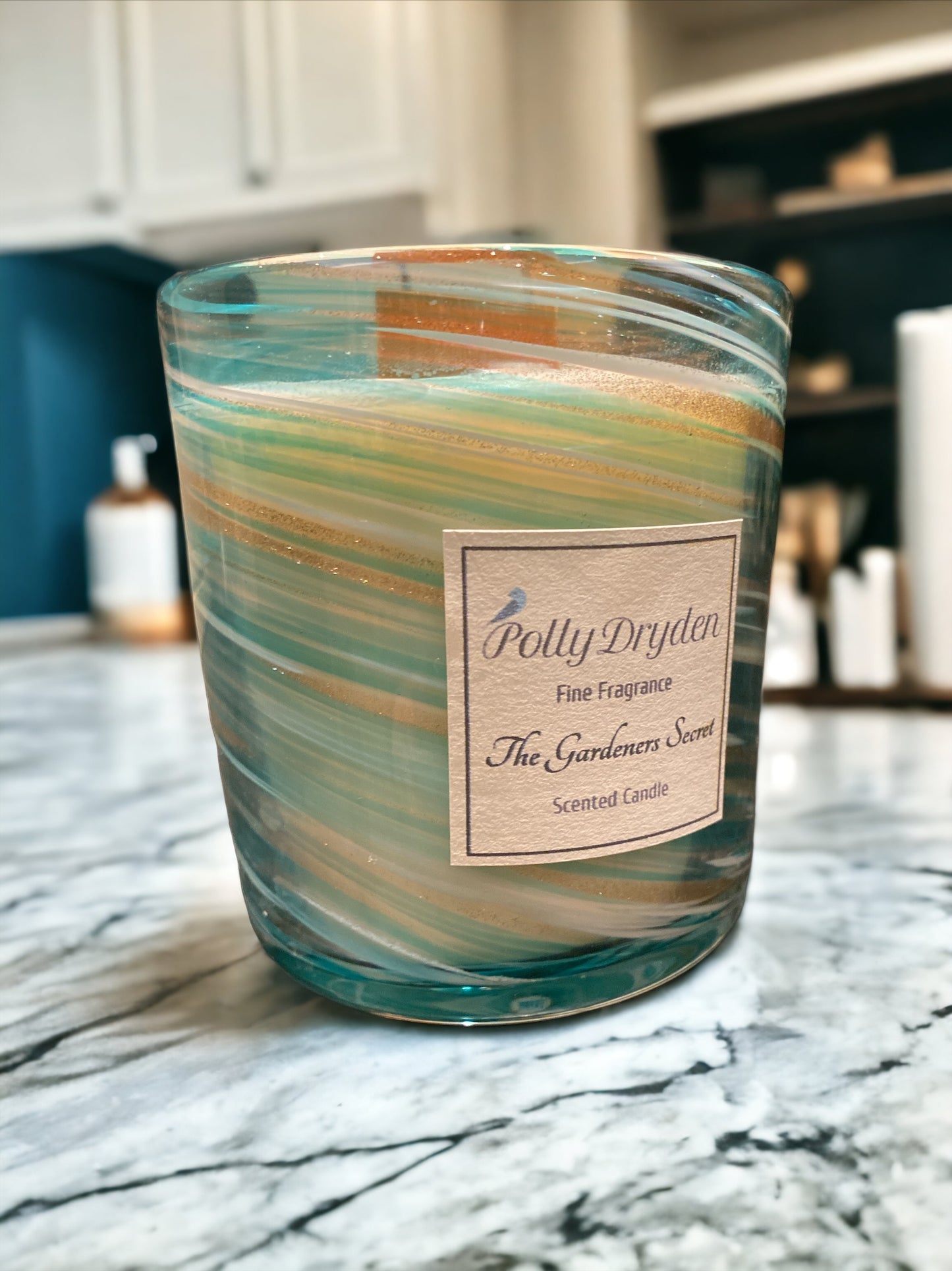 Blue Zebra Candle